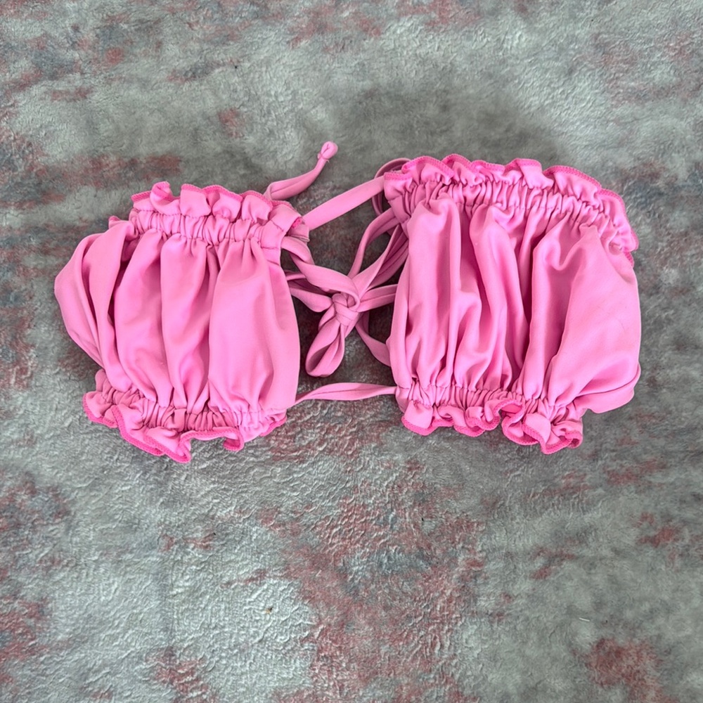 SHEIN Pink Ruched Bikini Bottoms